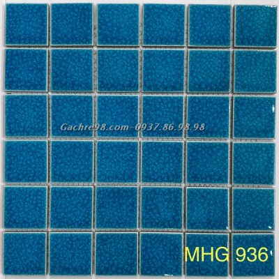 Gạch mosaic men rạn xanh nước biển