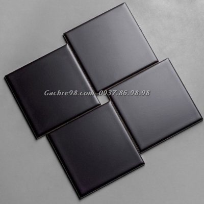 Gạch thẻ 10x10 màu đen mờ