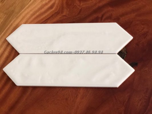 Gạch thẻ ốp tường lục giác màu trắng
