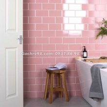 Gạch thẻ ốp tường màu hồng