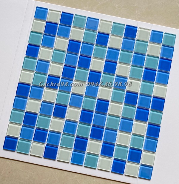 Gạch trang trí mosaic xanh nước biển