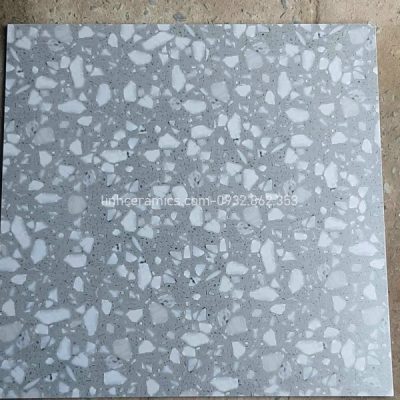 Gạch terrazzo 60x60 xám trắng