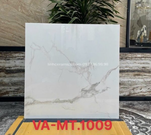 Gạch 100x100 trắng vân mây Ấn Độ