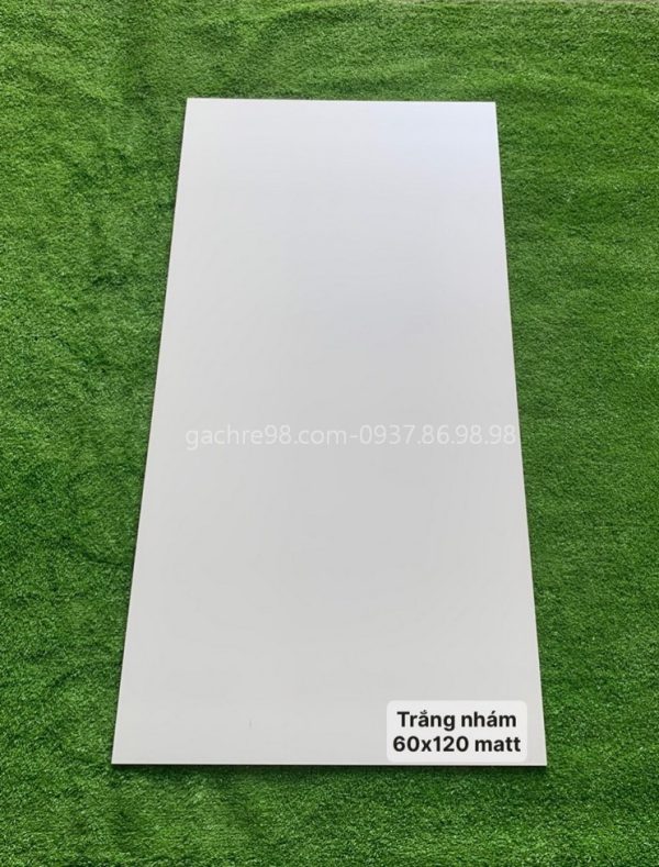 Gạch trắng mờ 600x1200 Ấn Độ chống trơn