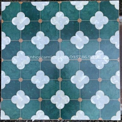 Gạch bông màu xanh 20x20 cao cấp rẻ