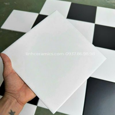 Gạch đá mờ 20x20 màu trắng cao cấp