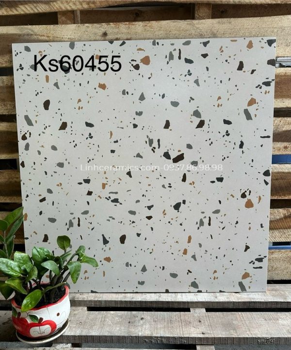 Gạch lát nền terrazzo 60x60 đá mờ đẹp