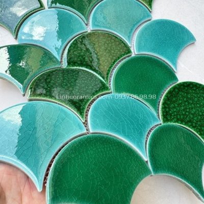 Gạch men rạn mosaic vảy cá giá rẻ