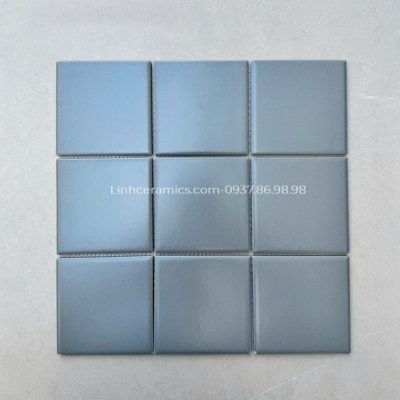 Gạch ốp bếp 10x10 màu xám mờ