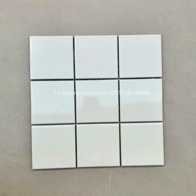 Gạch trắng bóng 10x10 vỉ ốp tường